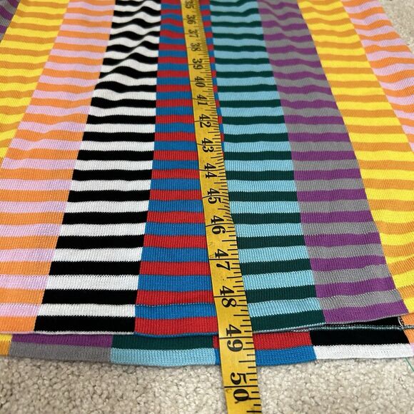 Replica Los Angeles Sheath Tank Dress Sz M Knit Colorful Multi Stripe Midi Blue - Picture 7 of 9